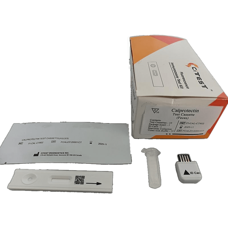 Швидкий тест для виявлення кальпротектину, тест касета: (VT-FI-CAL-602, Citest Diagnostics., Inc.)